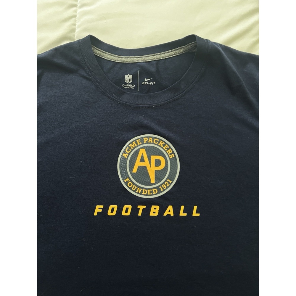 Nike Green Bay Acme Packers Shirt Mens XL Blue Short Sleeve NFL Football (189) - Picture 2 of 11